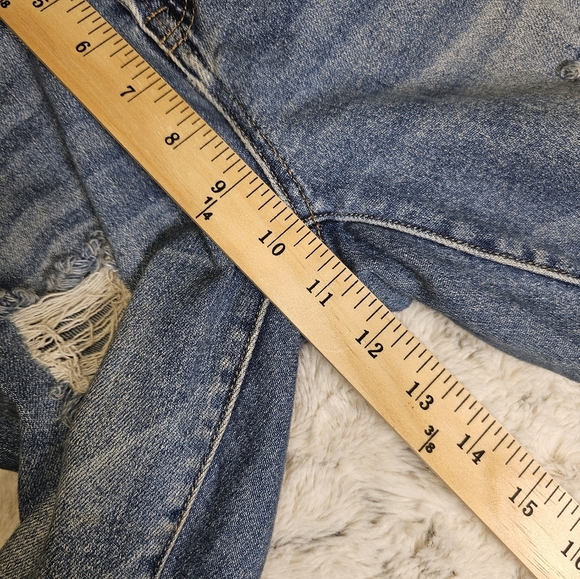 Flying Monkey Distressed Ripped Ankle Jeans Medium Wash 32 - Picture 10 of 13